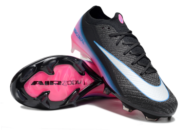 Unisex Nike Air Zoom Mercurial Vapor 16 Elite FG Firm Ground Low-Tops Football Boots - Black/White/Pink