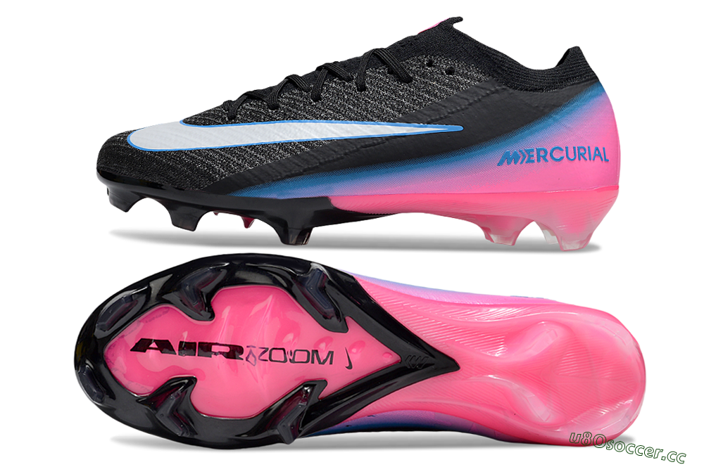 Unisex Nike Air Zoom Mercurial Vapor 16 Elite FG Firm Ground Low-Tops Football Boots - Black/White/Pink 1