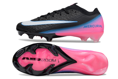 Unisex Nike Air Zoom Mercurial Vapor 16 Elite FG Firm Ground Low-Tops Football Boots - Black/White/Pink