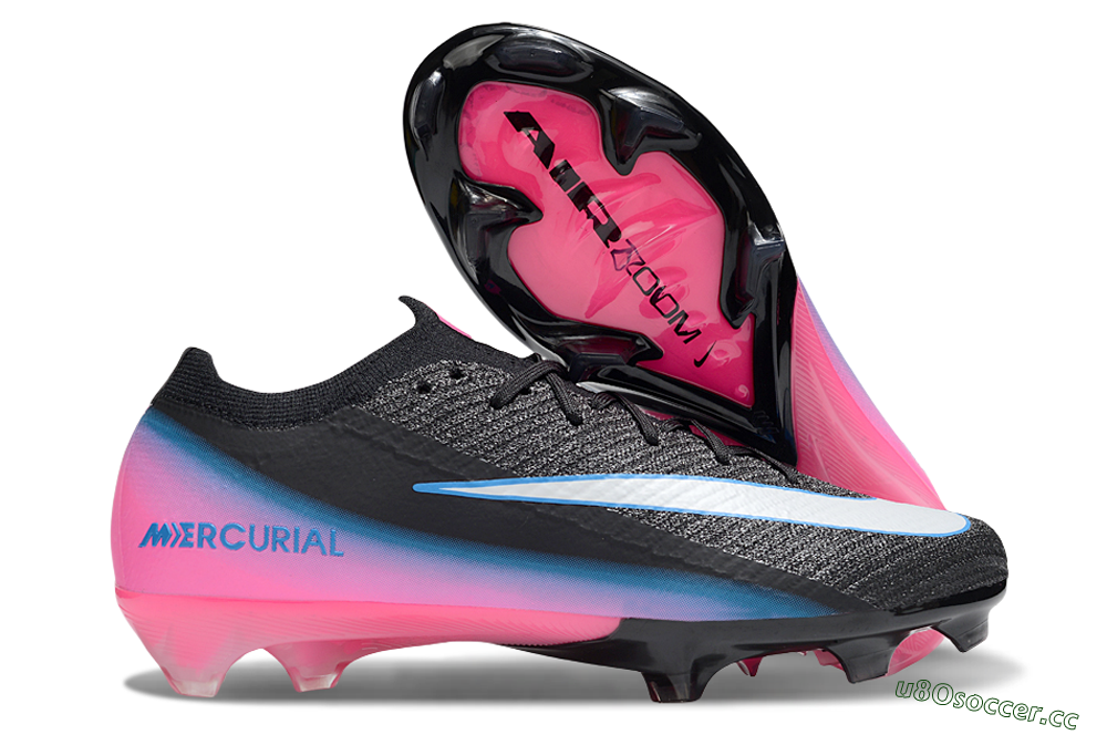 Unisex Nike Air Zoom Mercurial Vapor 16 Elite FG Firm Ground Low-Tops Football Boots - Black/White/Pink 2