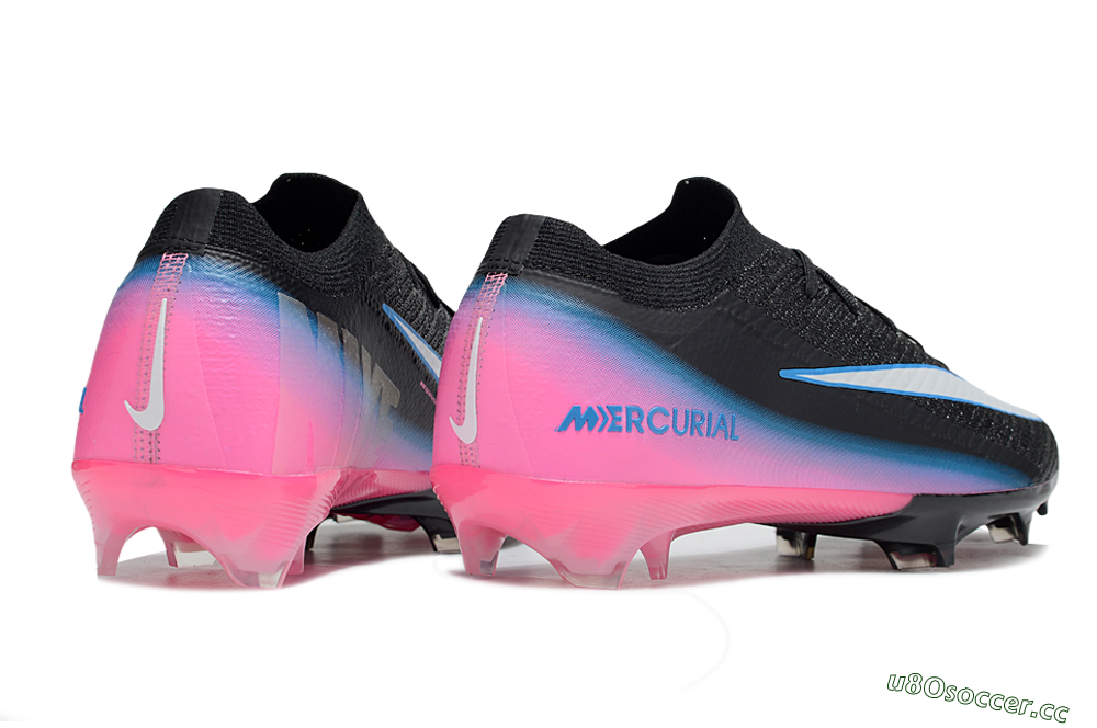 Unisex Nike Air Zoom Mercurial Vapor 16 Elite FG Firm Ground Low-Tops Football Boots - Black/White/Pink 6
