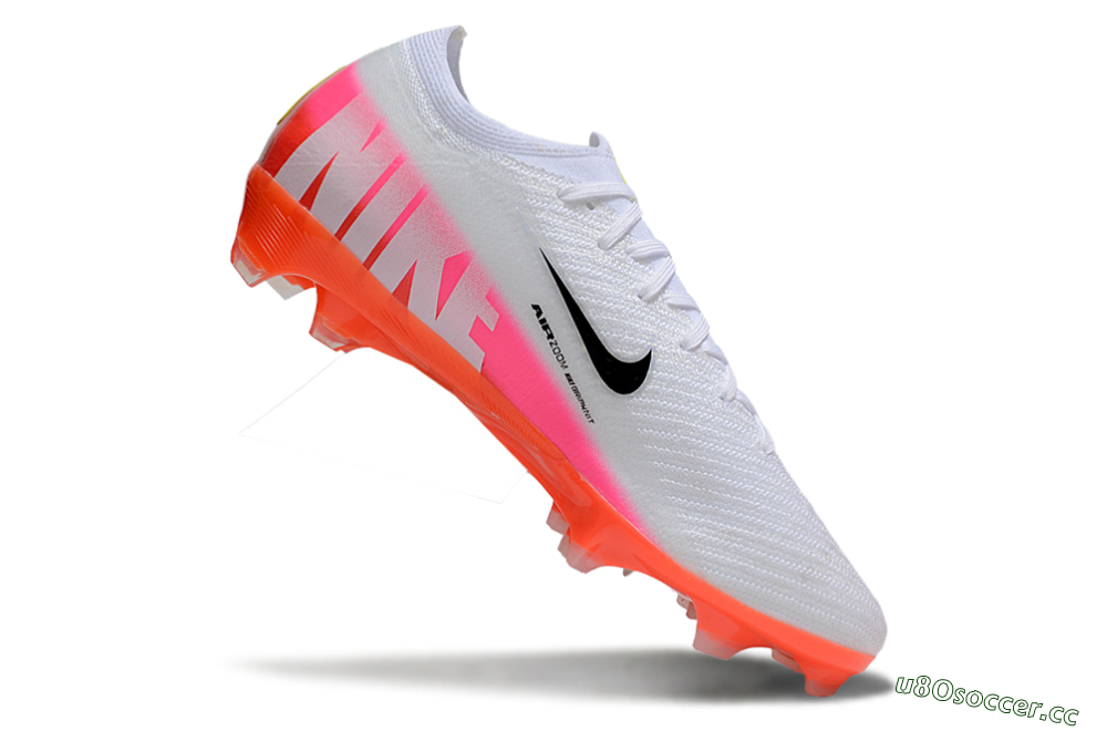 Unisex Nike Air Zoom Mercurial Vapor 16 Elite FG Firm Ground Low-Tops Football Boots - White/Black/Pink 4