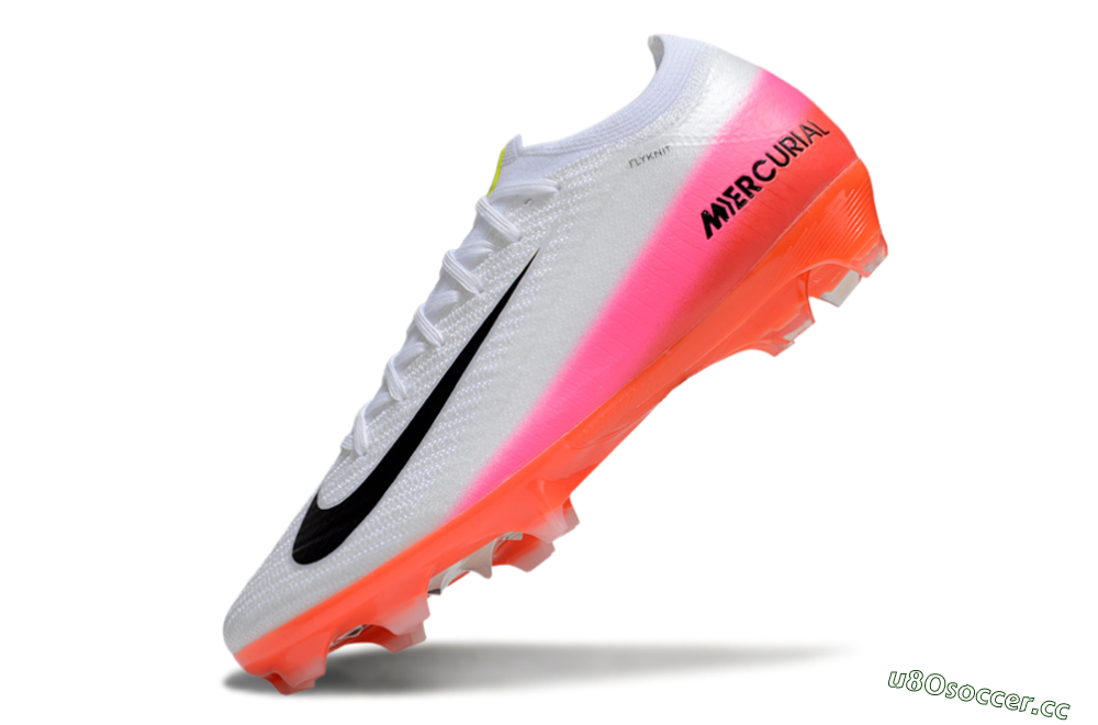 Unisex Nike Air Zoom Mercurial Vapor 16 Elite FG Firm Ground Low-Tops Football Boots - White/Black/Pink 5