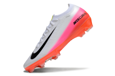 Unisex Nike Air Zoom Mercurial Vapor 16 Elite FG Firm Ground Low-Tops Football Boots - White/Black/Pink