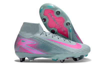 Men's Nike Air Zoom Mercurial Superfly 10 Elite SG Soft Ground High-Tops Football Boots - Jade/Pink