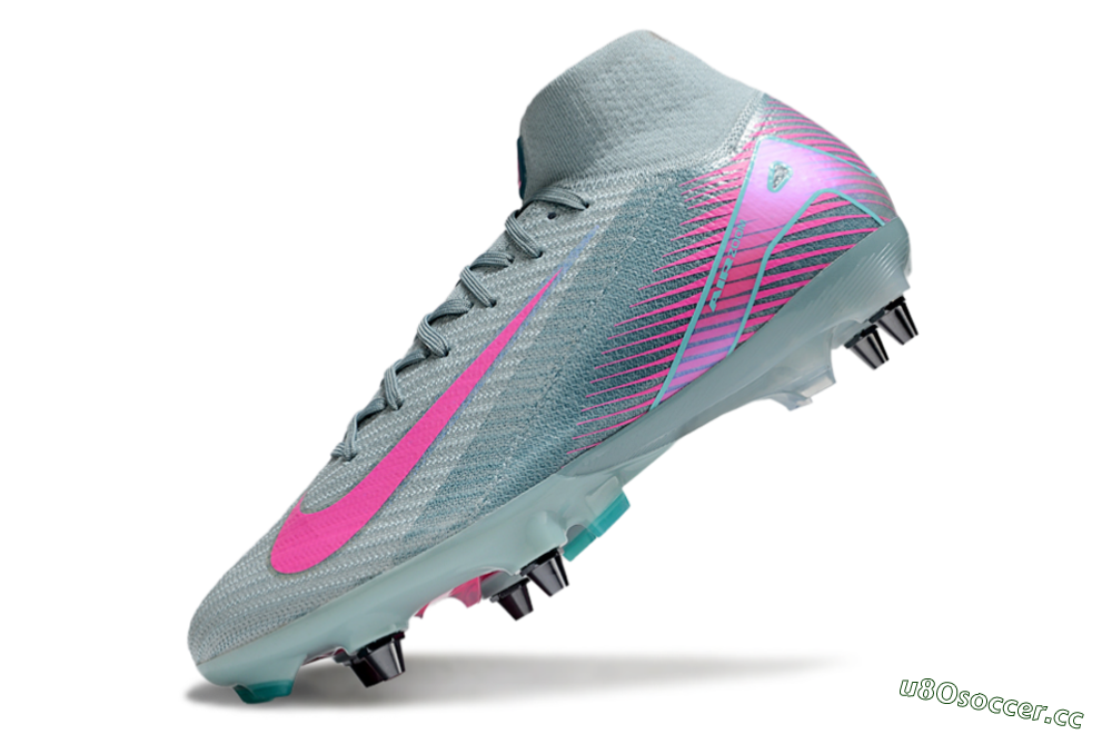 Men's Nike Air Zoom Mercurial Superfly 10 Elite SG Soft Ground High-Tops Football Boots - Jade/Pink 5