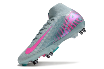 Men's Nike Air Zoom Mercurial Superfly 10 Elite SG Soft Ground High-Tops Football Boots - Jade/Pink
