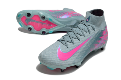Men's Nike Air Zoom Mercurial Superfly 10 Elite SG Soft Ground High-Tops Football Boots - Jade/Pink