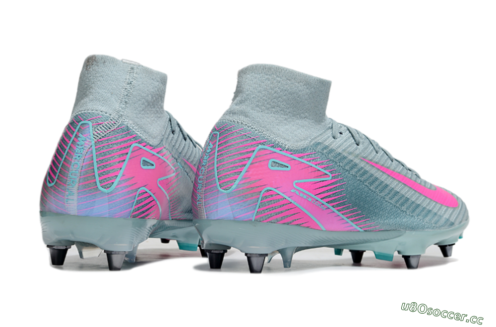 Men's Nike Air Zoom Mercurial Superfly 10 Elite SG Soft Ground High-Tops Football Boots - Jade/Pink 6