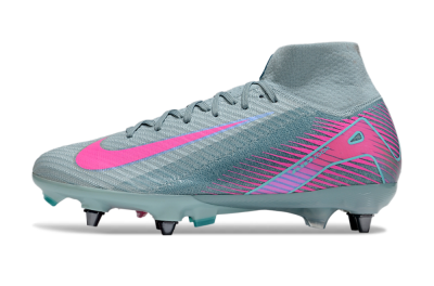 Men's Nike Air Zoom Mercurial Superfly 10 Elite SG Soft Ground High-Tops Football Boots - Jade/Pink