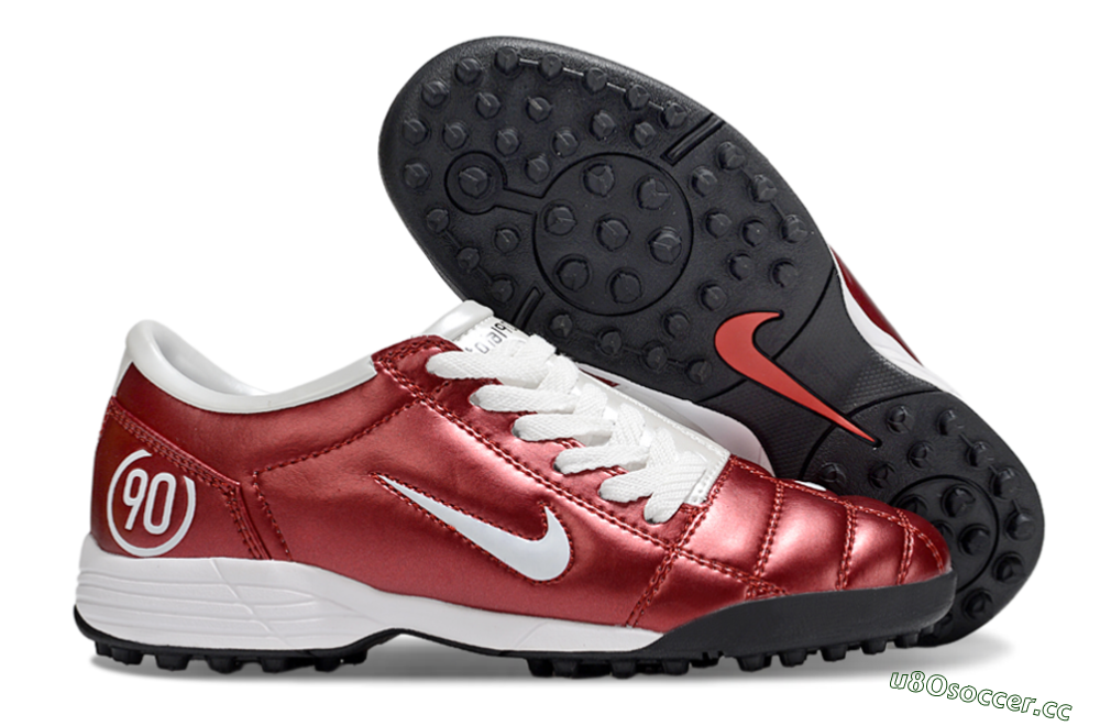 Unisex Nike Total 90 III TF Artificial Turf Low-Tops Football Shoes - Red/White/Black 2