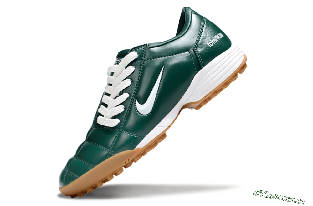 Unisex Nike Total 90 III TF Artificial Turf Low-Tops Football Shoes - Green/White/Brown 5