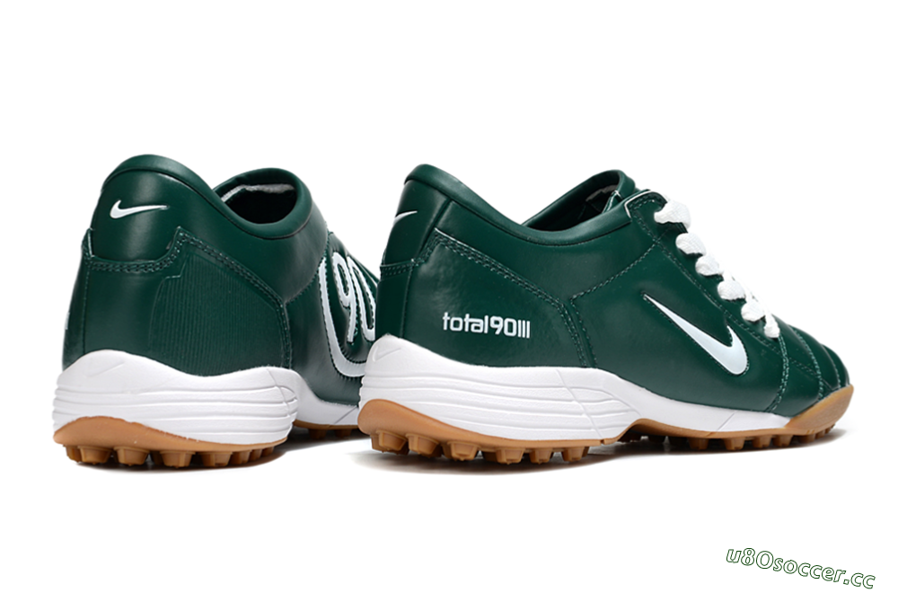Unisex Nike Total 90 III TF Artificial Turf Low-Tops Football Shoes - Green/White/Brown 6