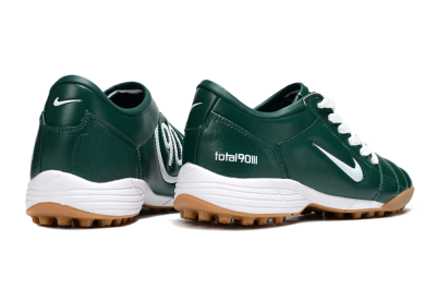 Unisex Nike Total 90 III TF Artificial Turf Low-Tops Football Shoes - Green/White/Brown