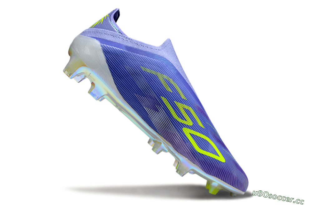 Unisex Adidas F50 Elite Laceless FG Firm Ground Low-Tops Football Boots - Purple/Yellow/White 4