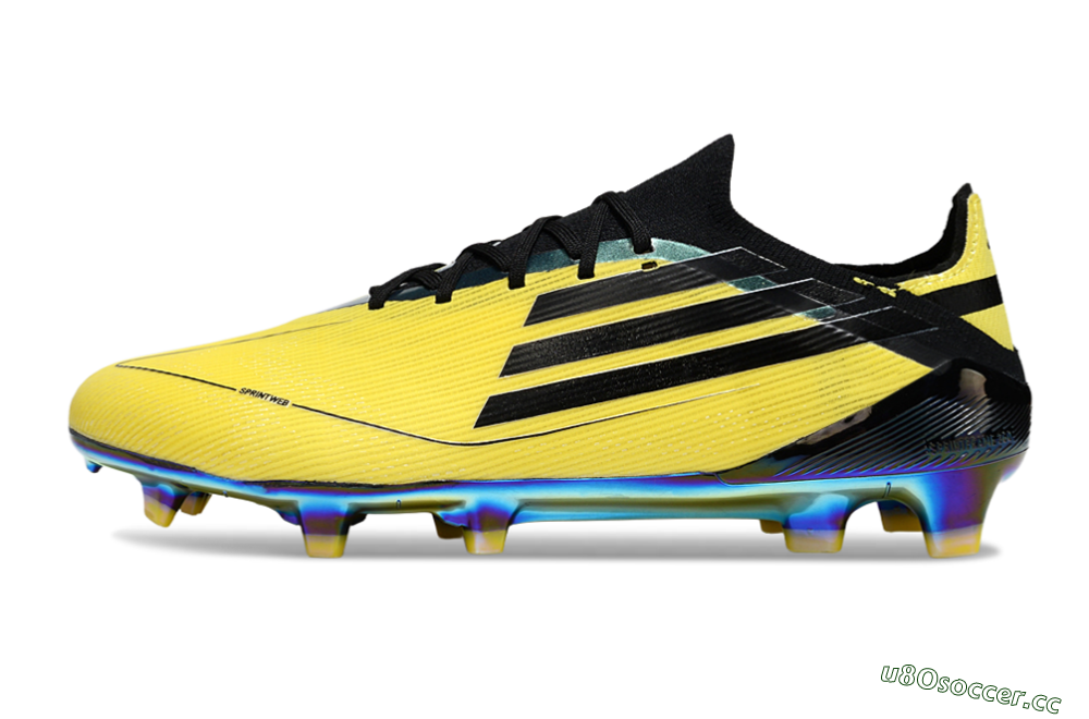 Unisex Adidas F50 Elite FG Firm Ground Low-Tops Football Boots - Yellow/Black/Gold 0