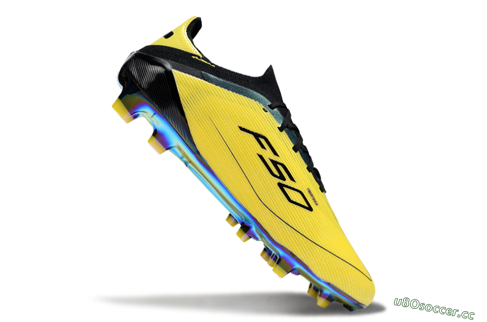 Unisex Adidas F50 Elite FG Firm Ground Low-Tops Football Boots - Yellow/Black/Gold 4