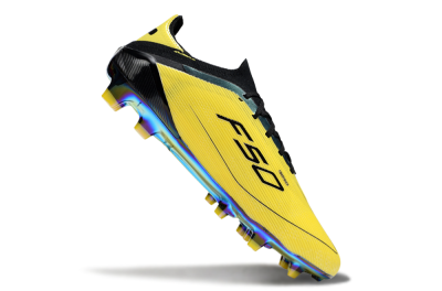 Unisex Adidas F50 Elite FG Firm Ground Low-Tops Football Boots - Yellow/Black/Gold