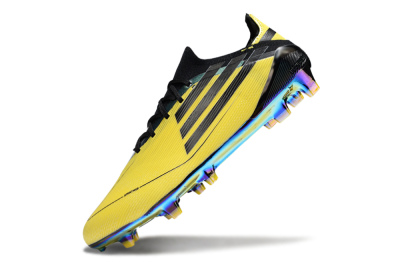 Unisex Adidas F50 Elite FG Firm Ground Low-Tops Football Boots - Yellow/Black/Gold