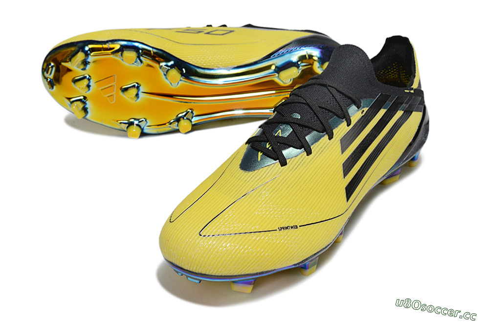 Unisex Adidas F50 Elite FG Firm Ground Low-Tops Football Boots - Yellow/Black/Gold 3