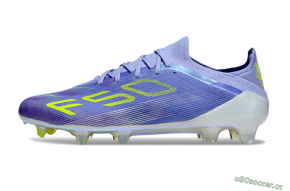 Unisex Adidas F50 Elite FG Firm Ground Low-Tops Football Boots - Purple/Yellow/White 0