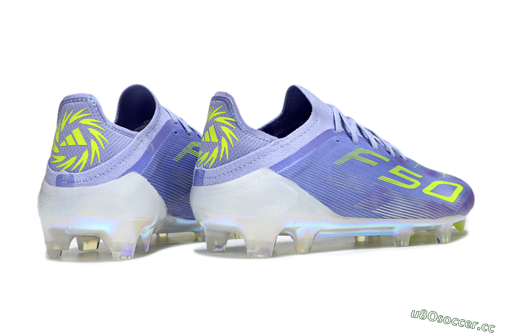 Unisex Adidas F50 Elite FG Firm Ground Low-Tops Football Boots - Purple/Yellow/White 6