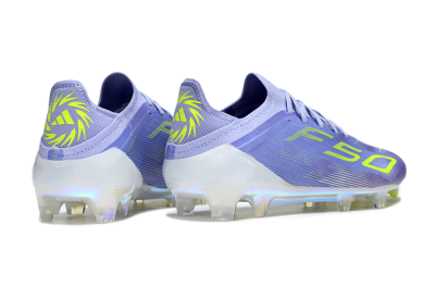 Unisex Adidas F50 Elite FG Firm Ground Low-Tops Football Boots - Purple/Yellow/White