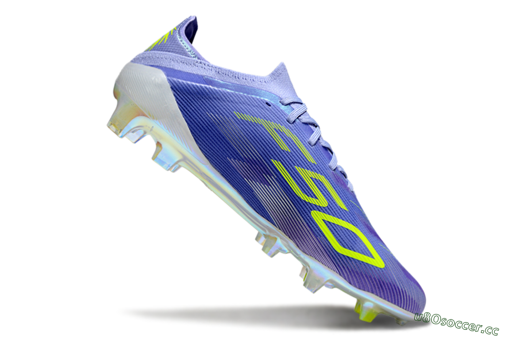 Unisex Adidas F50 Elite FG Firm Ground Low-Tops Football Boots - Purple/Yellow/White 4