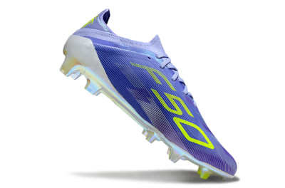 Unisex Adidas F50 Elite FG Firm Ground Low-Tops Football Boots - Purple/Yellow/White