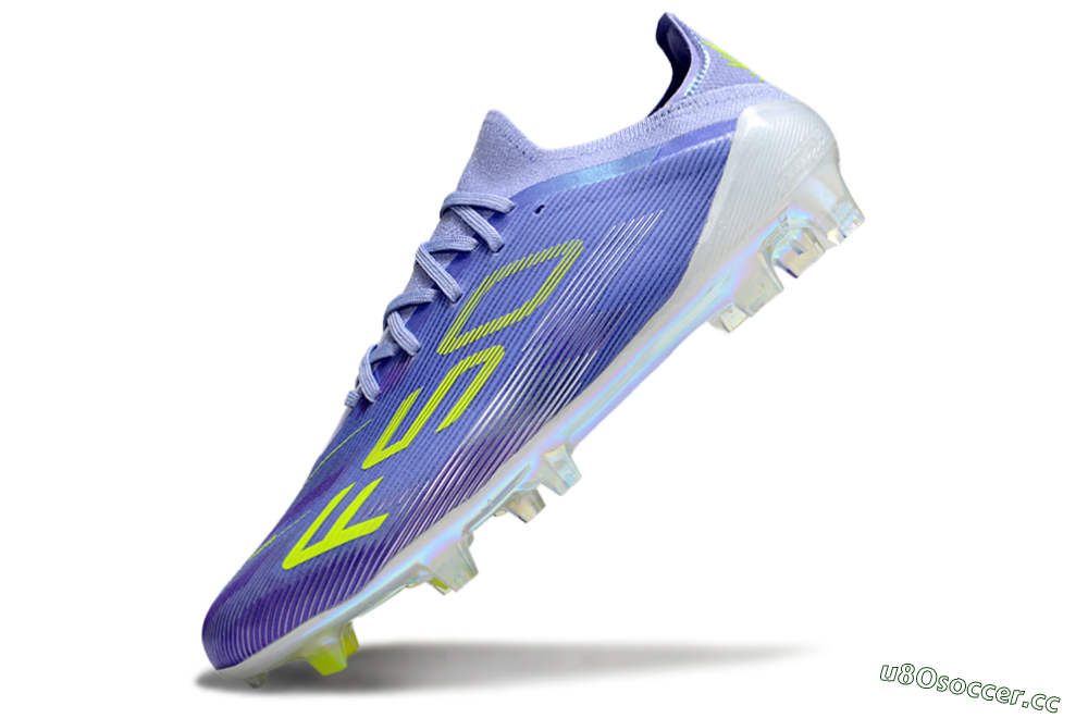 Unisex Adidas F50 Elite FG Firm Ground Low-Tops Football Boots - Purple/Yellow/White 5