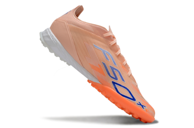Men's Adidas F50+ Pro TF Artificial Turf Low-Tops Football Shoes - Pink/Red/Blue