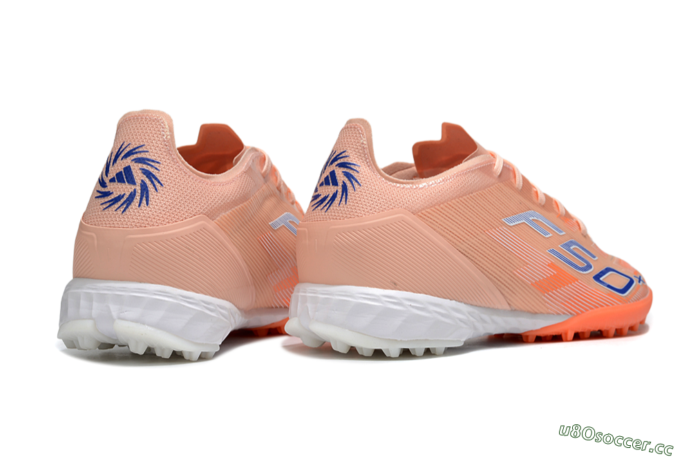 Men's Adidas F50+ Pro TF Artificial Turf Low-Tops Football Shoes - Pink/Red/Blue 6
