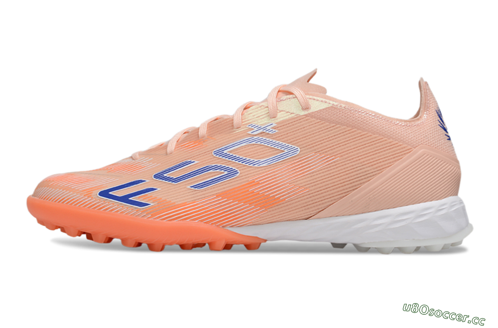 Men's Adidas F50+ Pro TF Artificial Turf Low-Tops Football Shoes - Pink/Red/Blue 0