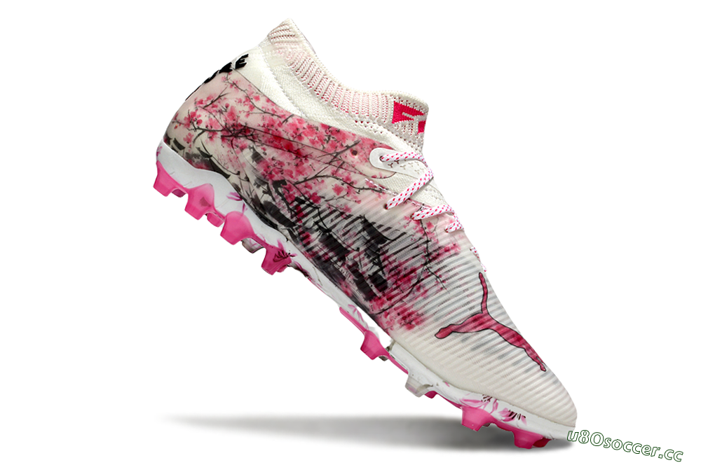 Men's Puma Future 8 Ultimate MG Multi Ground Low-Tops Football Boots - White/Black/Red 4