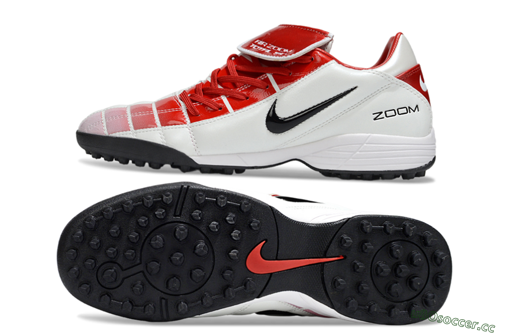Men's Nike Total 90 III TF Artificial Turf Low-Tops Football Shoes - Red/White/Black 1
