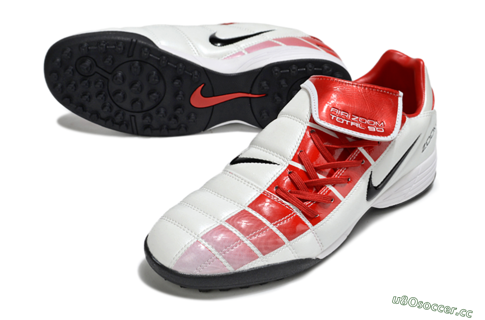 Men's Nike Total 90 III TF Artificial Turf Low-Tops Football Shoes - Red/White/Black 3