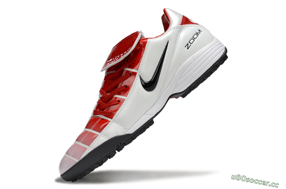 Men's Nike Total 90 III TF Artificial Turf Low-Tops Football Shoes - Red/White/Black 5