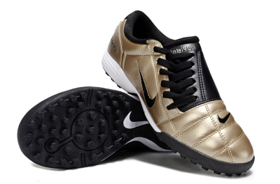 Men's Nike Total 90 III TF Artificial Turf Low-Tops Football Shoes - Gold/Black/White