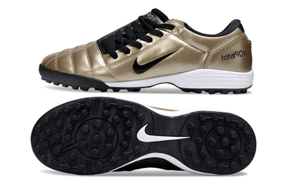 Men's Nike Total 90 III TF Artificial Turf Low-Tops Football Shoes - Gold/Black/White