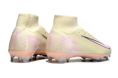 Unisex Nike Air Zoom Mercurial Superfly 10 Elite FG Firm Ground High-Tops Football Boots - Yellow/Pink/Silver