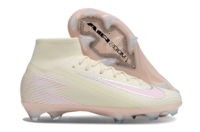 Unisex Nike Air Zoom Mercurial Superfly 10 Elite FG Firm Ground High-Tops Football Boots - Yellow/Pink/Silver