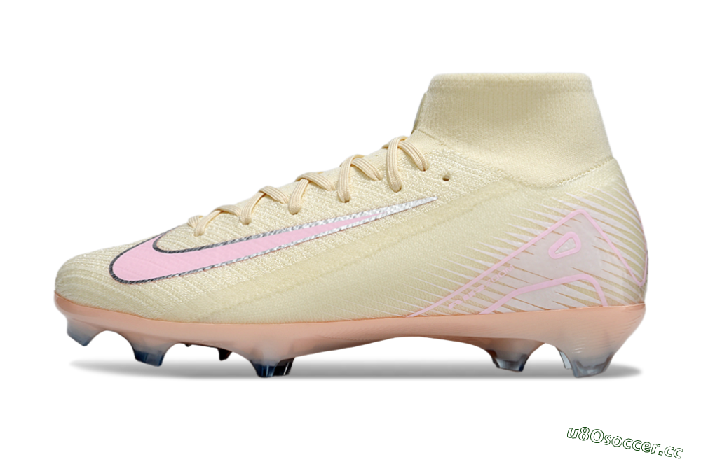Unisex Nike Air Zoom Mercurial Superfly 10 Elite FG Firm Ground High-Tops Football Boots - Yellow/Pink/Silver 0