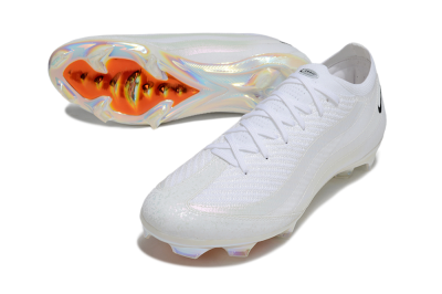 Unisex Nike Air Zoom Mercurial Vapor 16 Elite FG Firm Ground Low-Tops Football Boots - White/Black/Gold