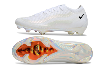 Unisex Nike Air Zoom Mercurial Vapor 16 Elite FG Firm Ground Low-Tops Football Boots - White/Black/Gold