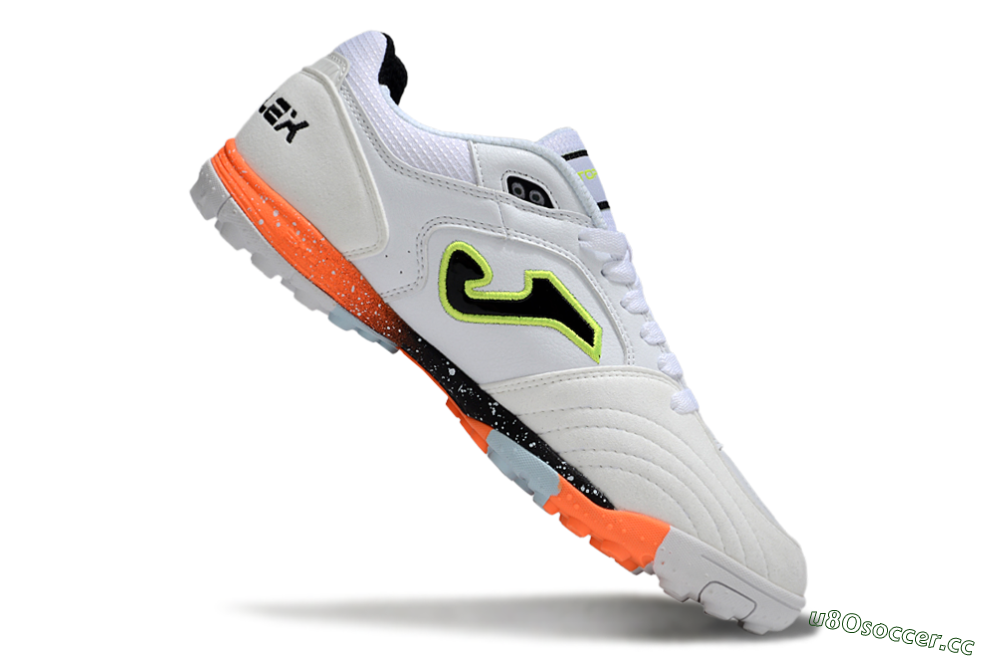 Men's Joma Top Flex TF Artificial Turf Low-Tops Football Shoes - White/Black/Yellow 4