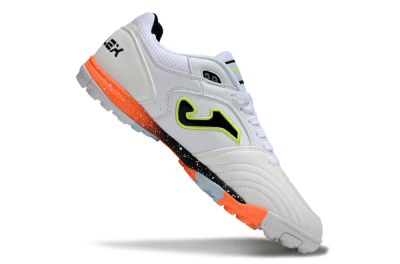 Men's Joma Top Flex TF Artificial Turf Low-Tops Football Shoes - White/Black/Yellow