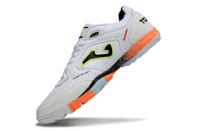Men's Joma Top Flex TF Artificial Turf Low-Tops Football Shoes - White/Black/Yellow