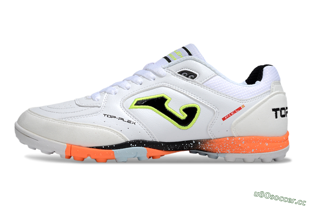 Men's Joma Top Flex TF Artificial Turf Low-Tops Football Shoes - White/Black/Yellow 0