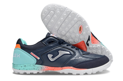 Men's Joma Top Flex TF Artificial Turf Low-Tops Football Shoes - Blue/Silver/Jade