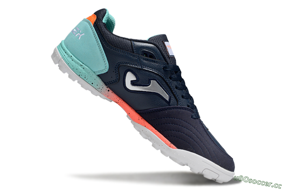 Men's Joma Top Flex TF Artificial Turf Low-Tops Football Shoes - Blue/Silver/Jade 4